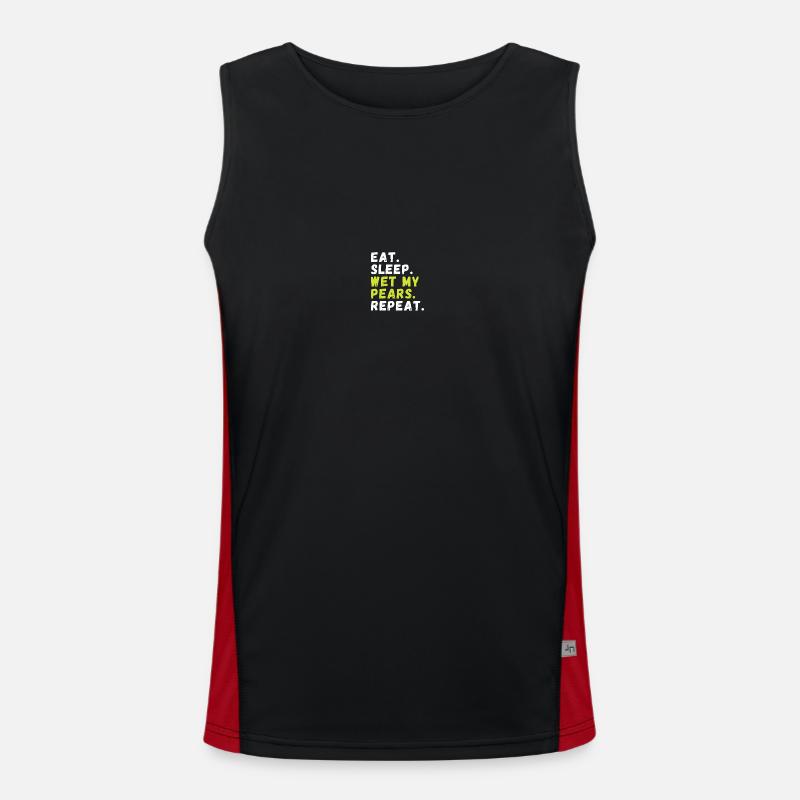 Domestic pear cultivation orchard Men's Functional Contrast Tank Top 