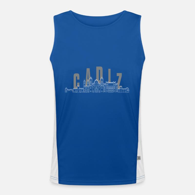 Cádiz Skyline Funktionelles Kontrast-Tank Top für Männer 