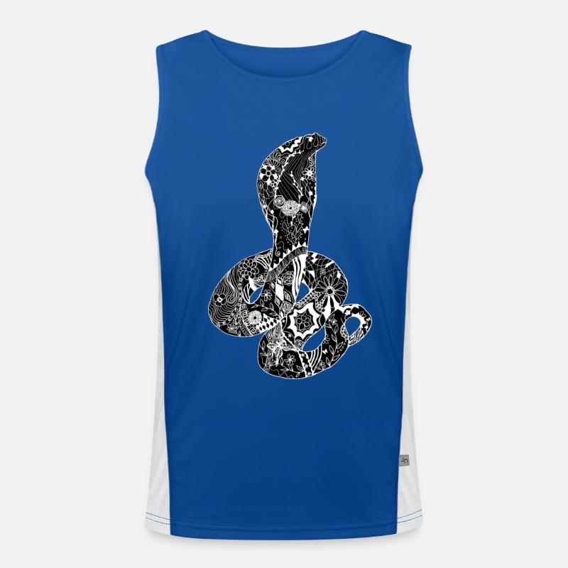 Patchwork Cobra Funktionelles Kontrast-Tank Top für Männer 