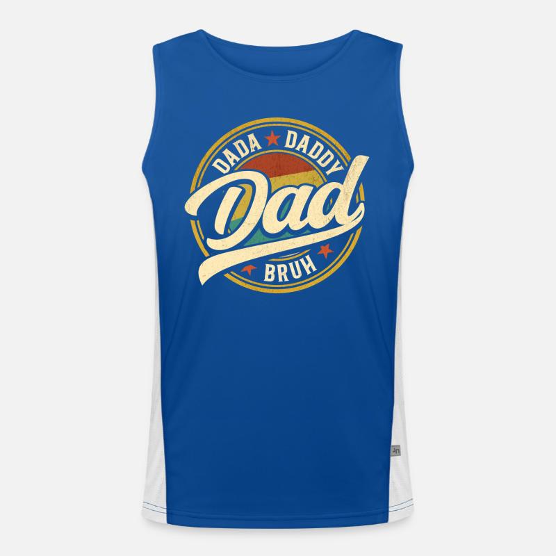 Dada Papa Bruh Vatertagsgeschenk 2024 Funktionelles Kontrast-Tank Top für Männer 