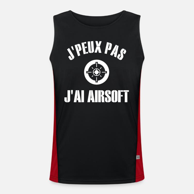 Je Peux Pas J'Ai Airsoft Humour Airsofteur Débardeur respirant contrasté Homme 