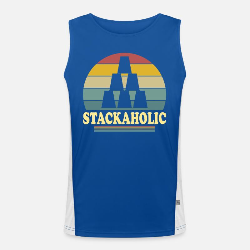Cup Stacing Stackaholic Sport Stapeln Funktionelles Kontrast-Tank Top für Männer 