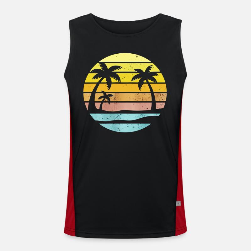 Graphique Nature Plage Été Vacances Débardeur respirant contrasté Homme 