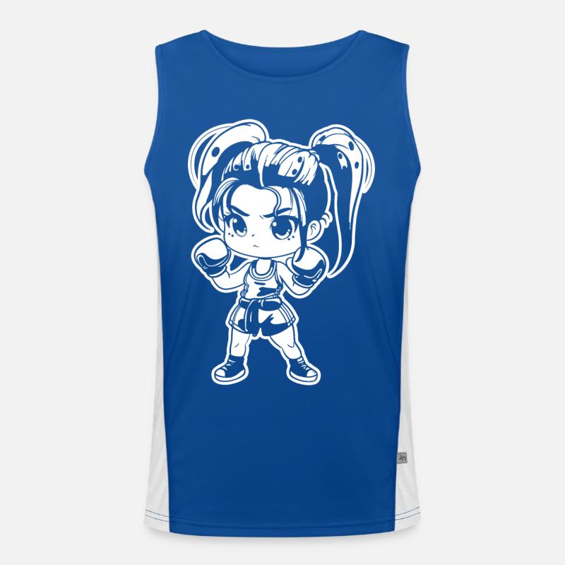 Kickboxer Manga Style Débardeur respirant contrasté Homme 