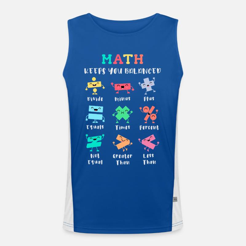 Math keeps you balanced Men's Functional Contrast Tank Top 