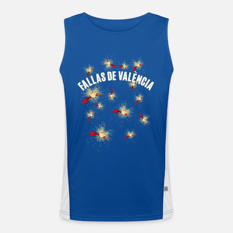 Fallas De Valencia Pyro Fireworks Men's Functional Contrast Tank Top 
