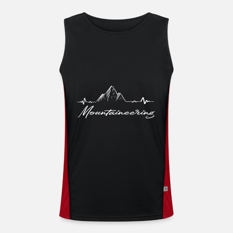 Bergsteigerin Funktionelles Kontrast-Tank Top für Männer 