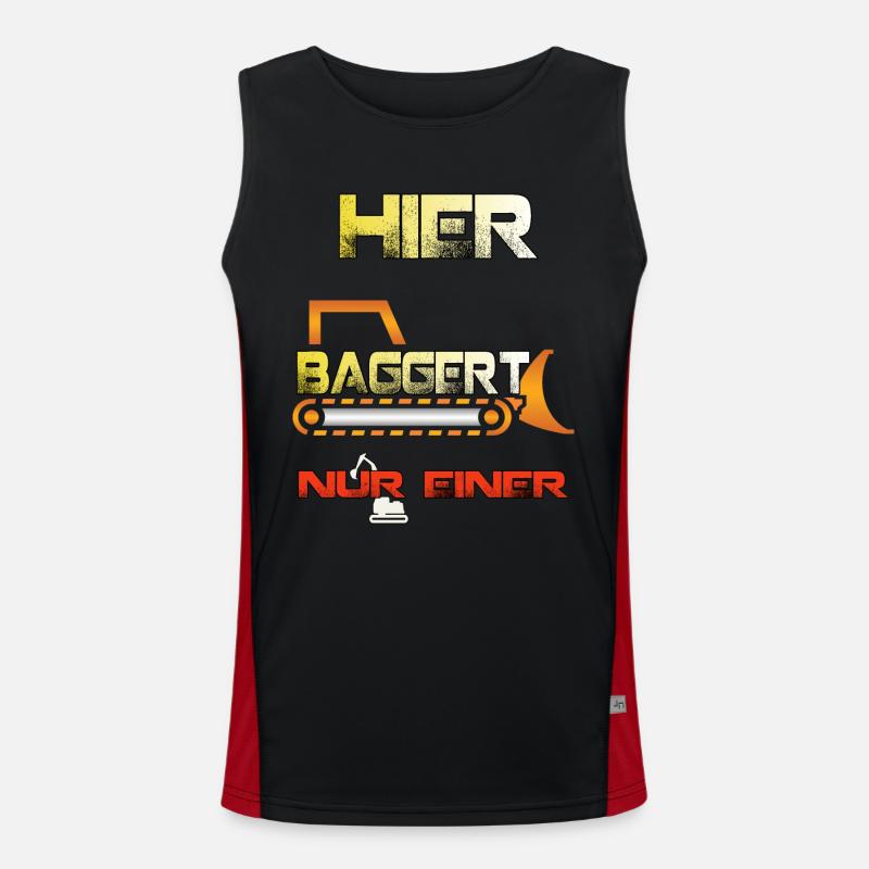 Bagger Baggerführer und Baggerfahrer Baggert Funktionelles Kontrast-Tank Top für Männer 