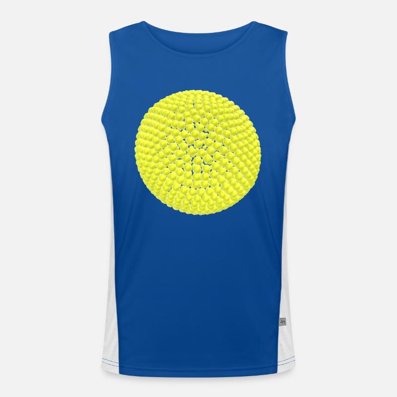 Yellow balls as a ball Men's Functional Contrast Tank Top 