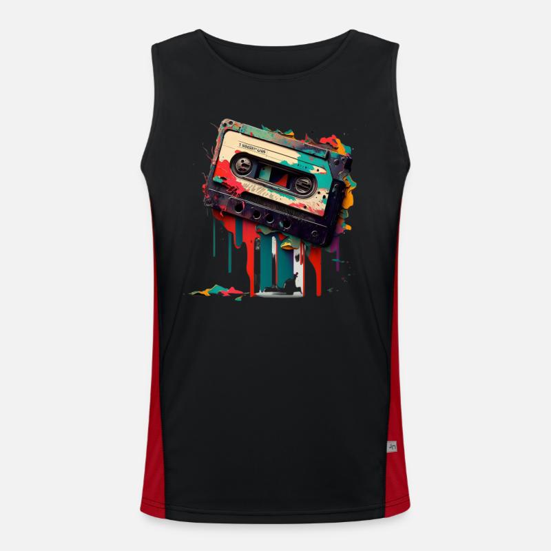 Retro Mixtape Men's Functional Contrast Tank Top 