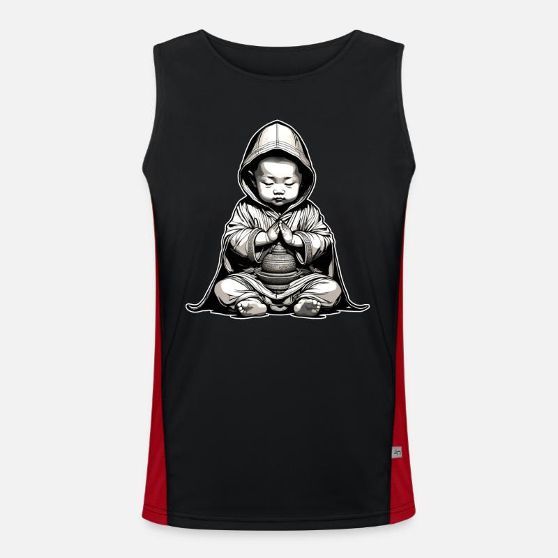 Mignon bébé Bouddha Débardeur respirant contrasté Homme 