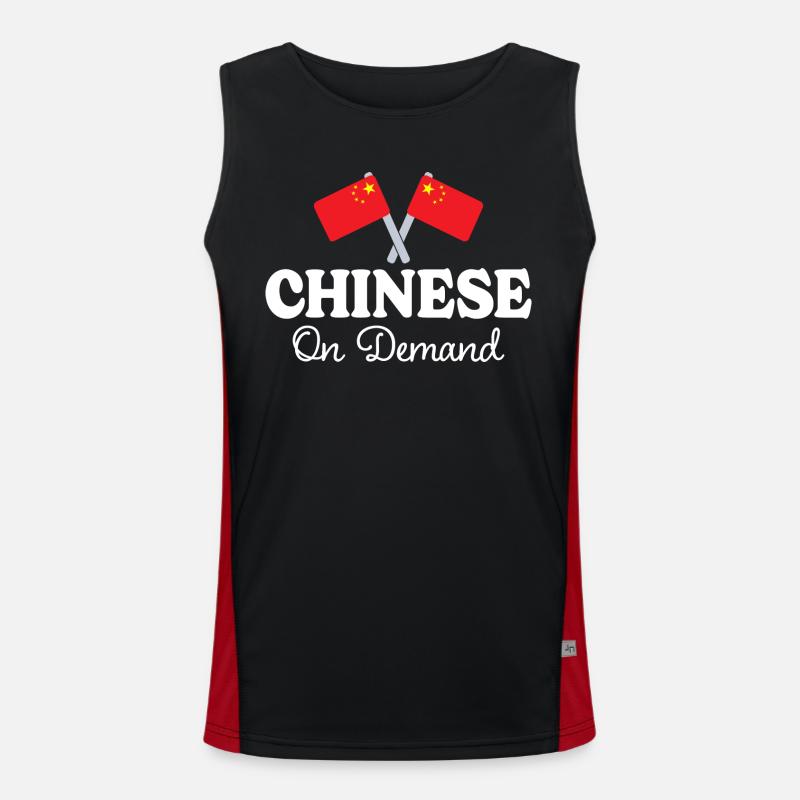 Chinese on request Chinese interpreter Men's Functional Contrast Tank Top 