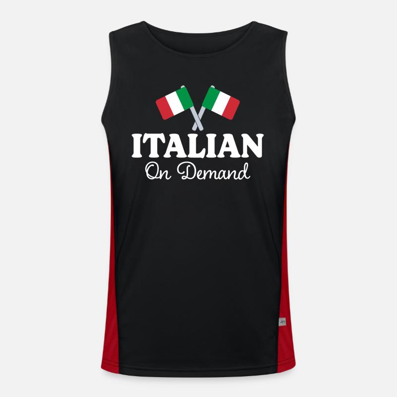 Italian Translator Italian Interpreter Men's Functional Contrast Tank Top 