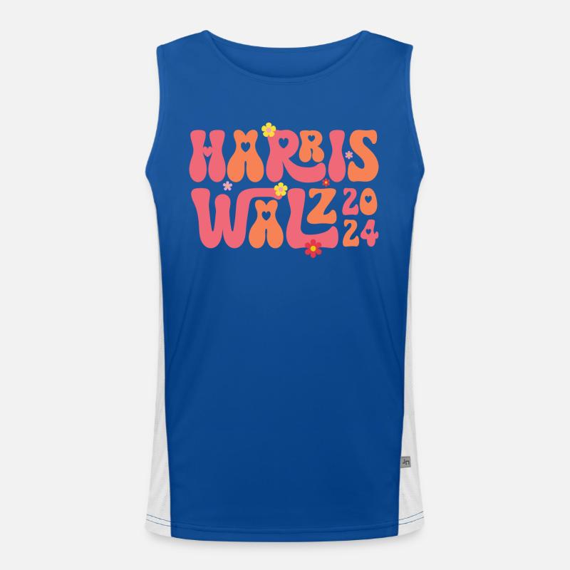 Kamala Harris Walzer Walzer 2024 Retro Funktionelles Kontrast-Tank Top für Männer 