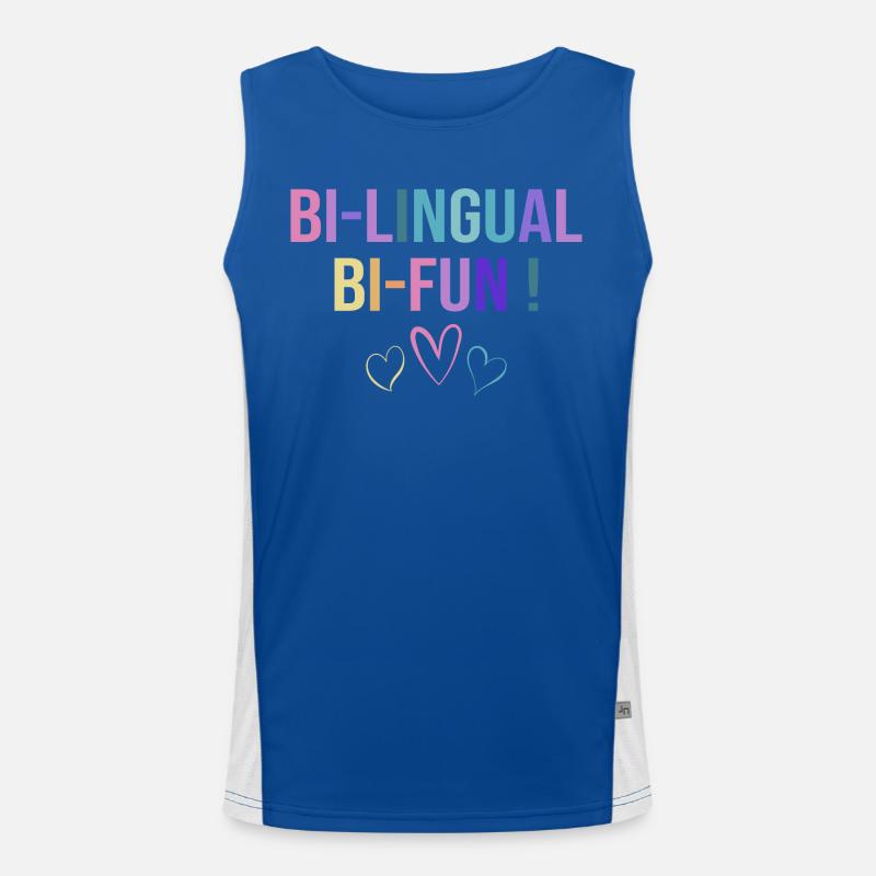 Ausbildung Bilingualer Humorlehrer Funktionelles Kontrast-Tank Top für Männer 