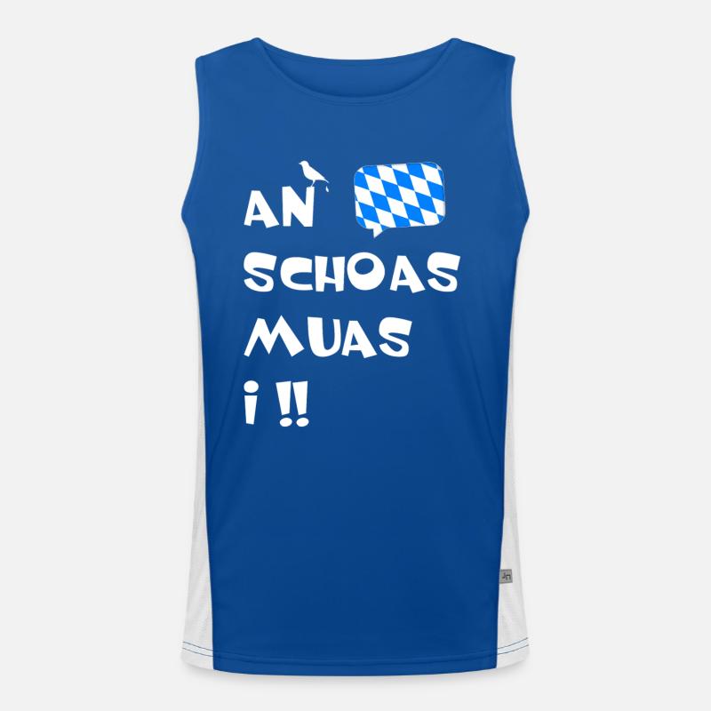 An Schoas muas i Funktionelles Kontrast-Tank Top für Männer 