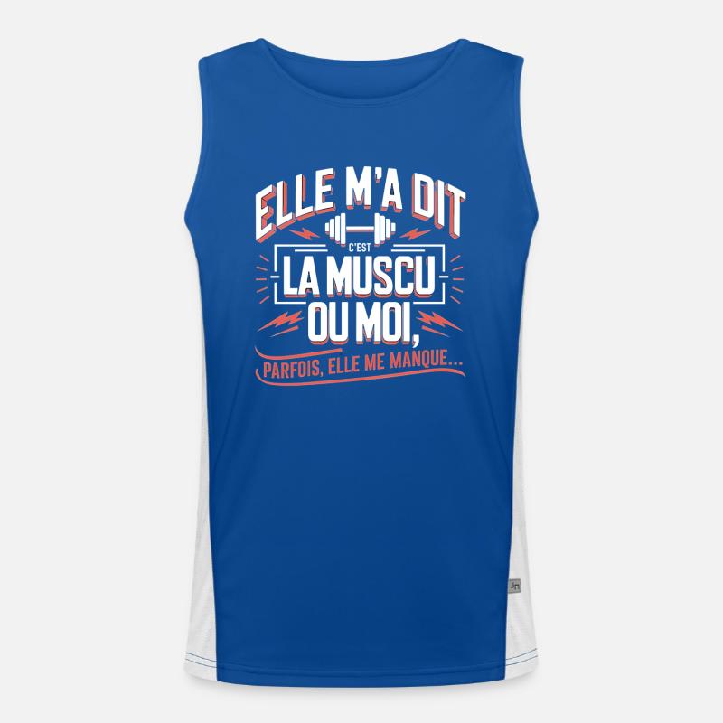Bodybuilding oder ich Funktionelles Kontrast-Tank Top für Männer 