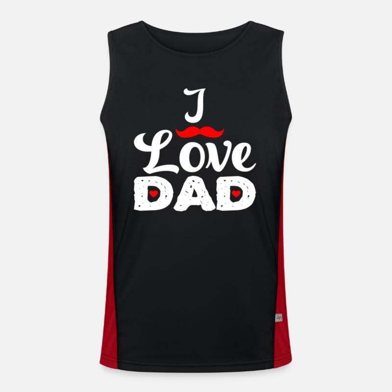 i love dad se Men's Functional Contrast Tank Top 