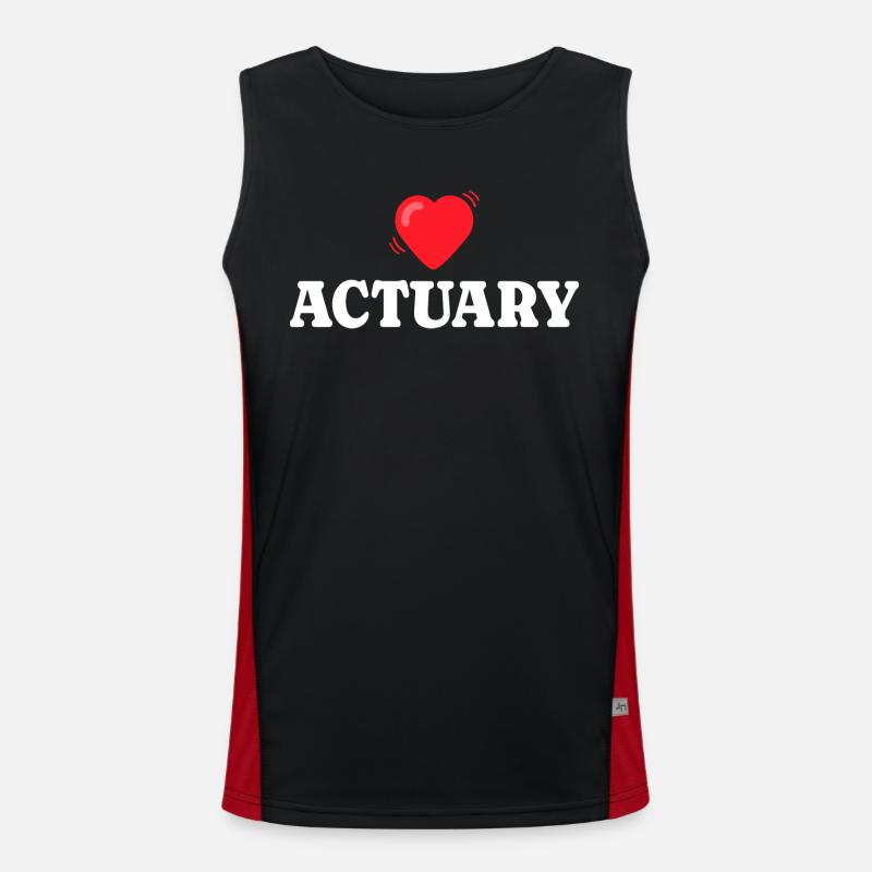 Actuarial Analyst Couple Actuary - Men's Functional Contrast Tank Top  - black/red
