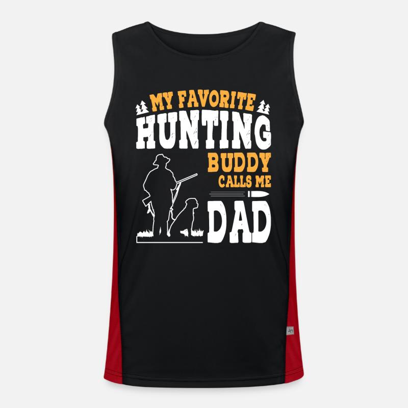 Mon compagnon de chasse préféré m’appelle papa Débardeur respirant contrasté Homme 