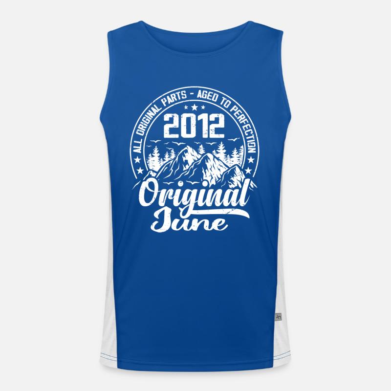 Juni 2012 Original: Geschenk zum 12-jährigen Jubiläum Funktionelles Kontrast-Tank Top für Männer 
