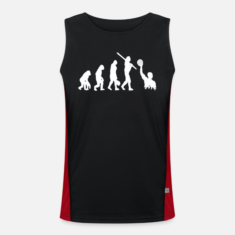 Water Polo Evolution - Men's Functional Contrast Tank Top - black/red