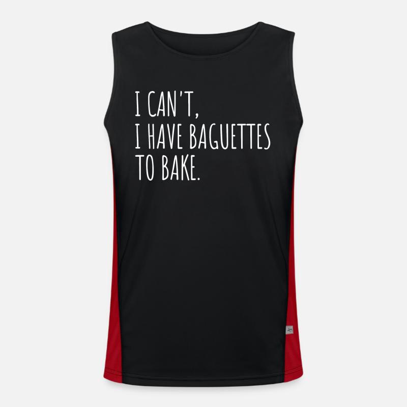 Ich muss Bäcker-Baguettes backen Funktionelles Kontrast-Tank Top für Männer 