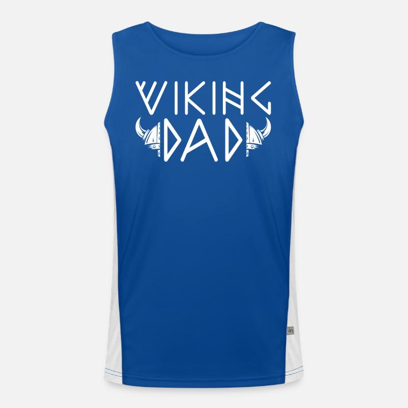 Bearded Man Viking Dad Father's Day 2024 Men's Functional Contrast Tank Top 