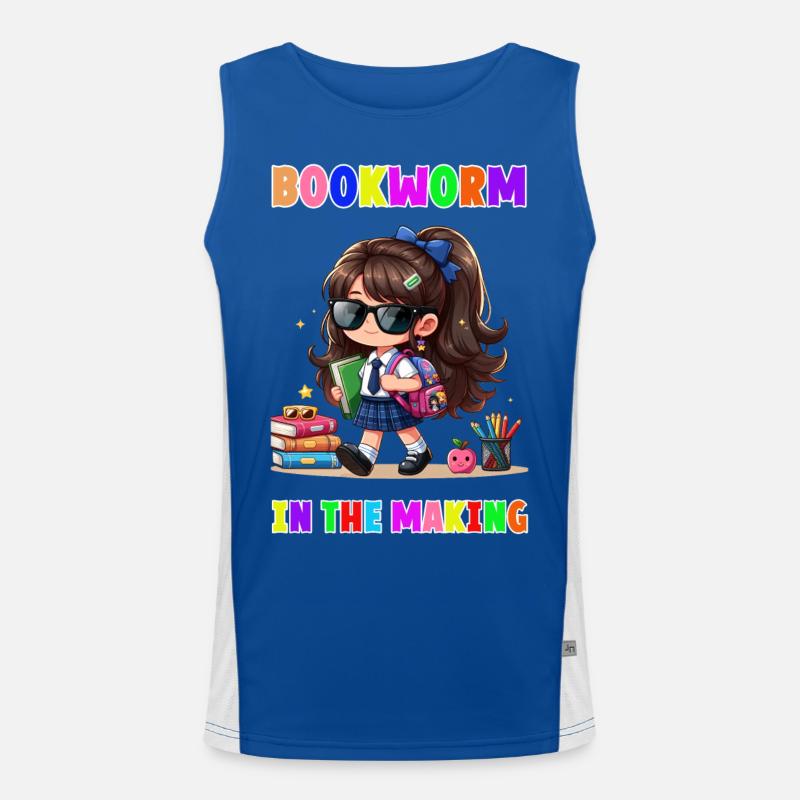 Bookworm in making Funktionelles Kontrast-Tank Top für Männer 