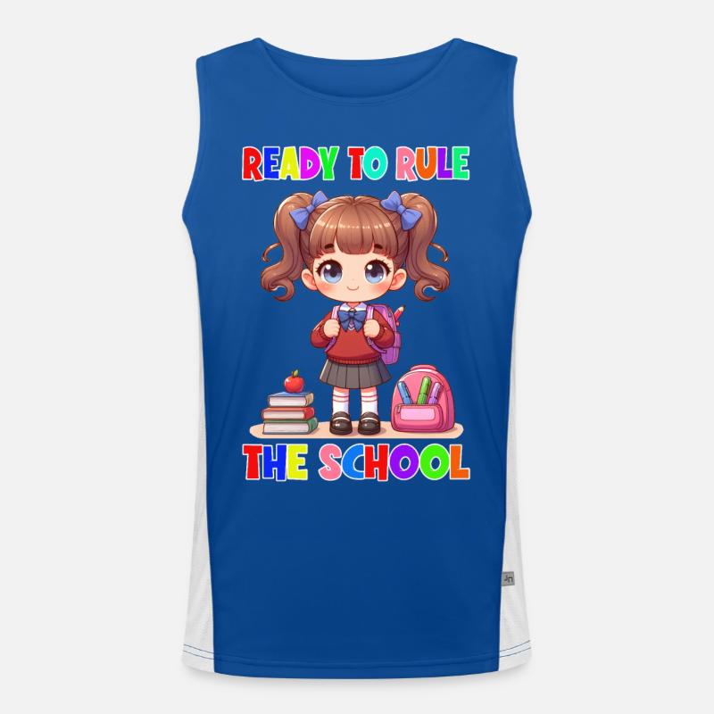 Prêt à diriger l’école Débardeur respirant contrasté Homme 