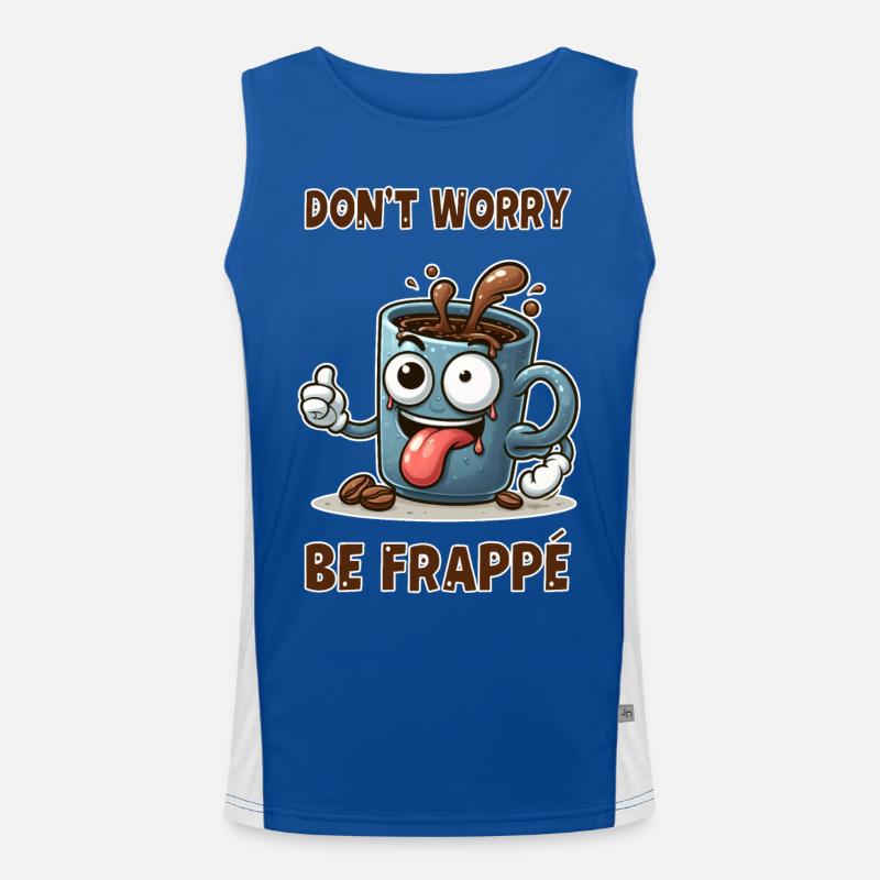 Don't worry - be frappe Funktionelles Kontrast-Tank Top für Männer