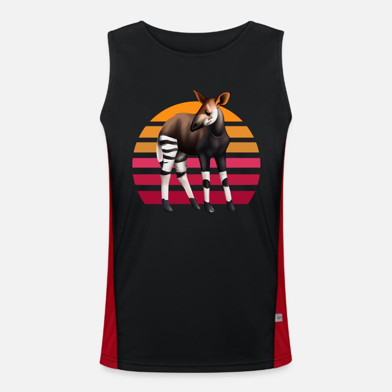 Süßes Okapi Funktionelles Kontrast-Tank Top für Männer 