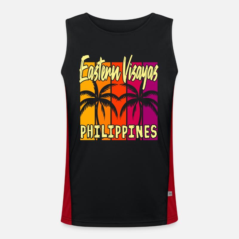 Sunset in the Eastern Visayas Men's Functional Contrast Tank Top 
