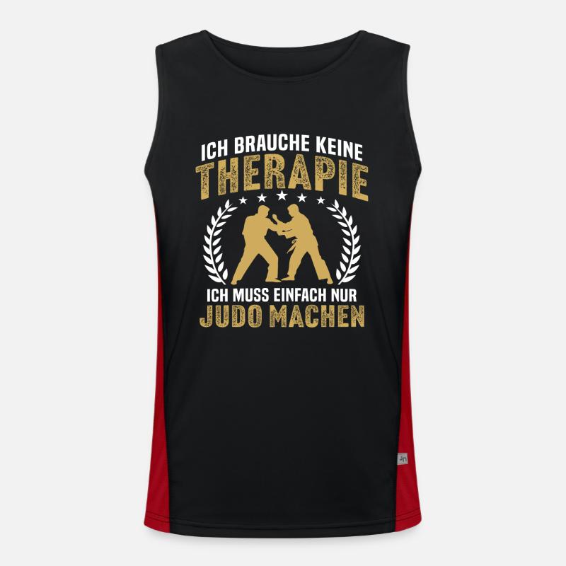 Ich muss einfach nur Judo machen Funktionelles Kontrast-Tank Top für Männer 