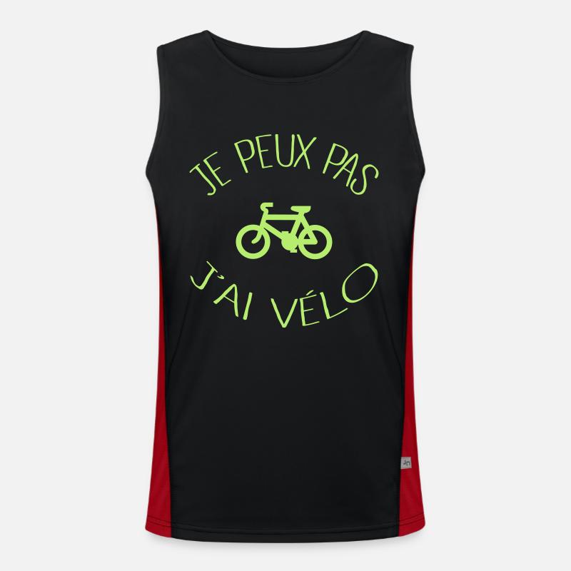 Je peux pas j'ai vélo Débardeur respirant contrasté Homme 