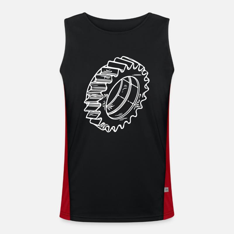 Gear Machines Component Design - Men's Functional Contrast Tank Top  - black/red