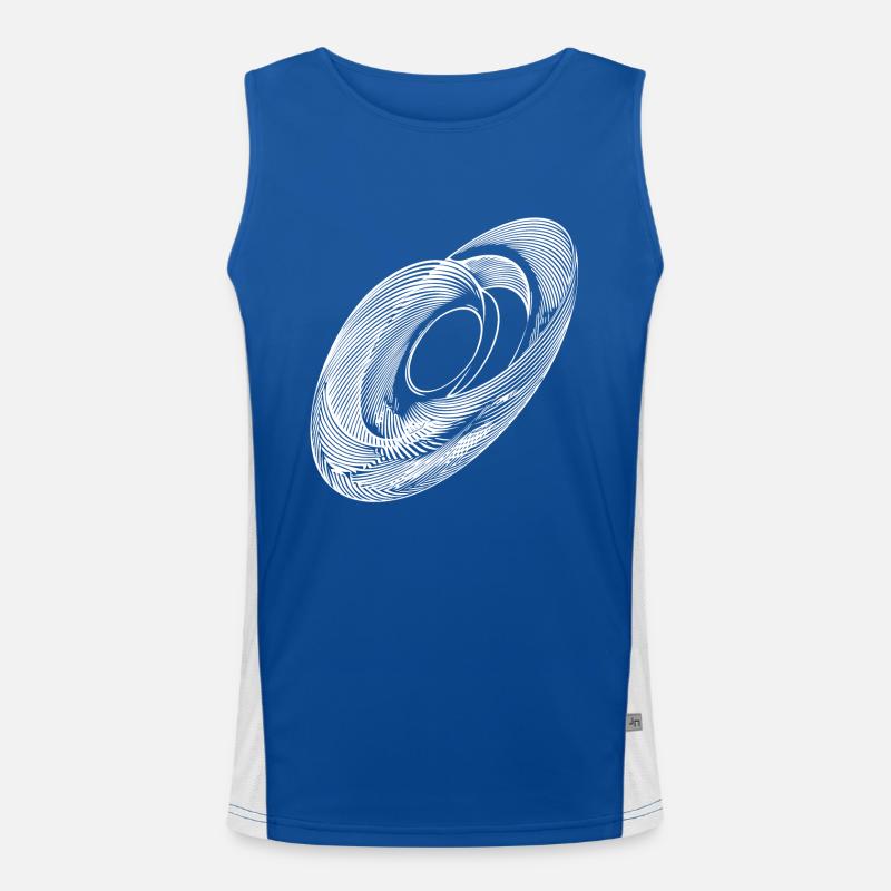 Geometric Circle Ellipses Lines Men's Functional Contrast Tank Top 