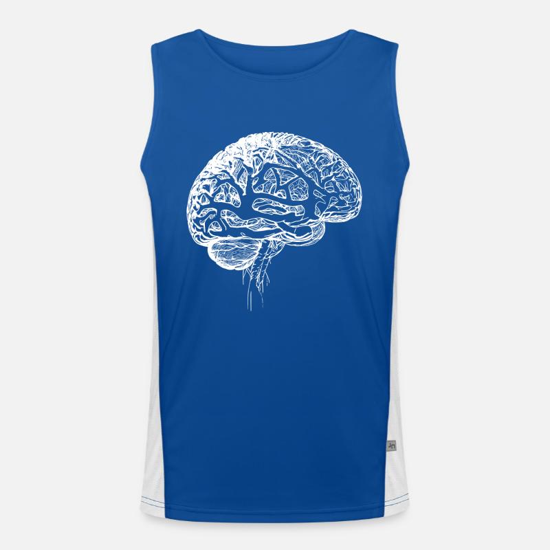 Medizinisches Anatomisches Gehirn Nervengewebe Funktionelles Kontrast-Tank Top für Männer 
