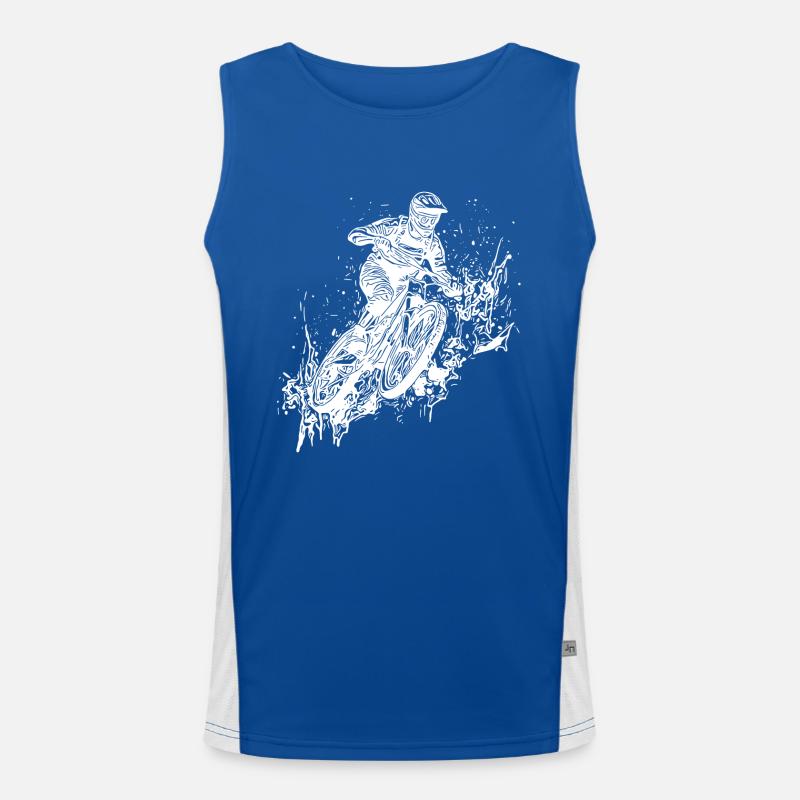 Mud Splash Splash Mountain Biker avec vélo Débardeur respirant contrasté Homme 