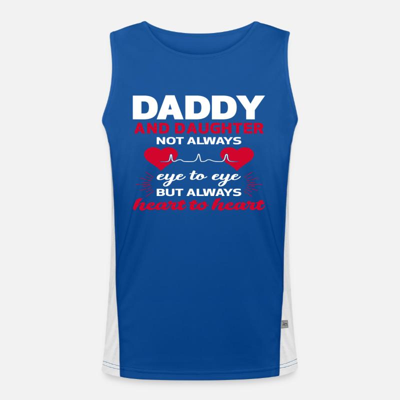 father and daughter Men's Functional Contrast Tank Top 
