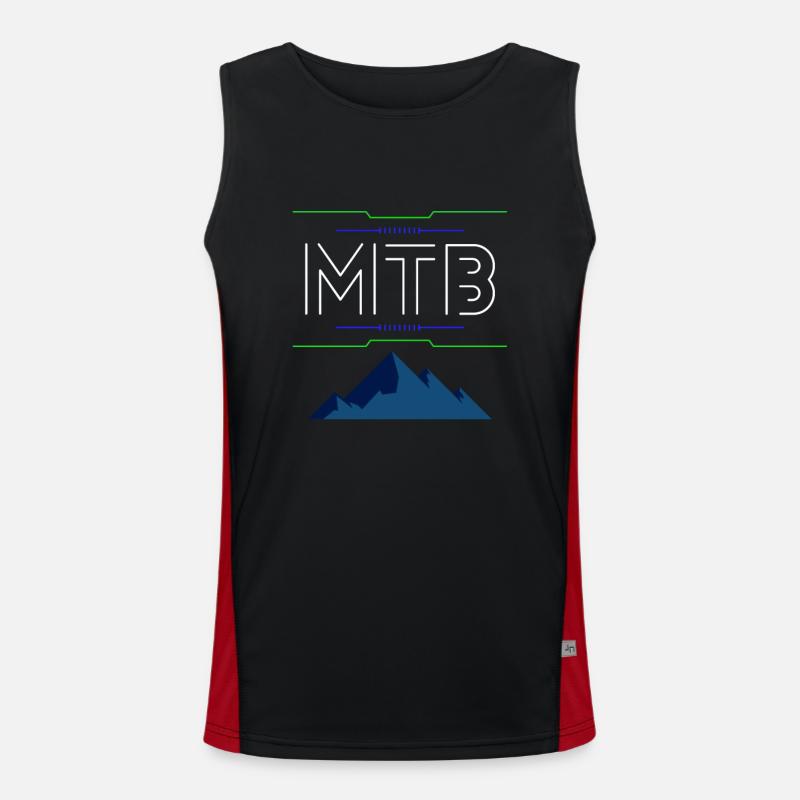 MTB, Mounten ,Berge Geschenkidee Geschenk Funktionelles Kontrast-Tank Top für Männer 
