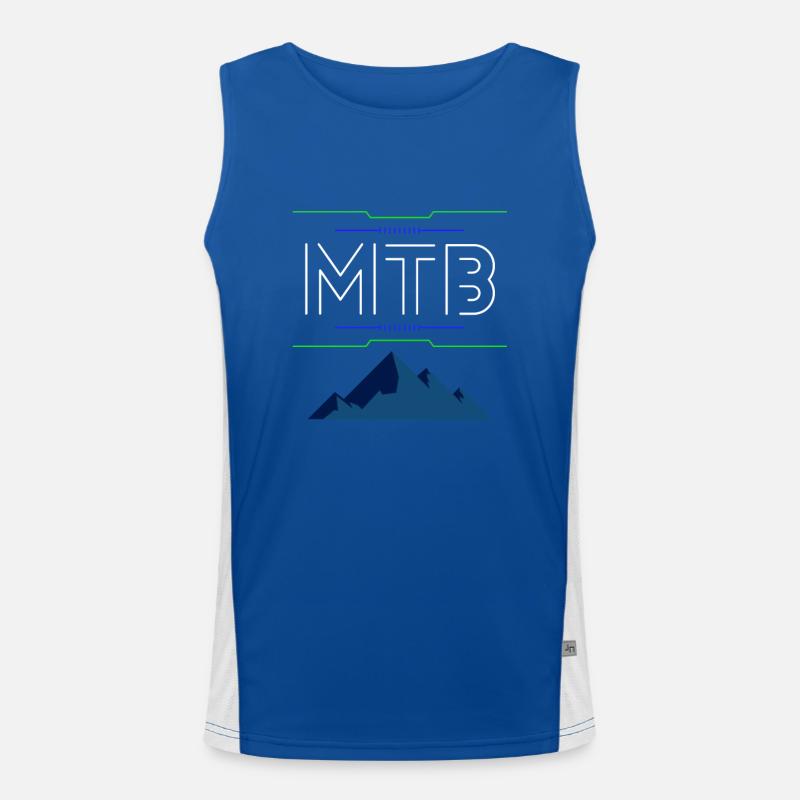 MTB, Mounten ,Berge Geschenkidee Geschenk Funktionelles Kontrast-Tank Top für Männer 