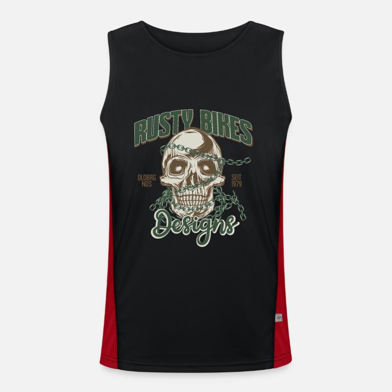 Rusty Bikes Designs. Motorrad. Biker Design. Funktionelles Kontrast-Tank Top für Männer 