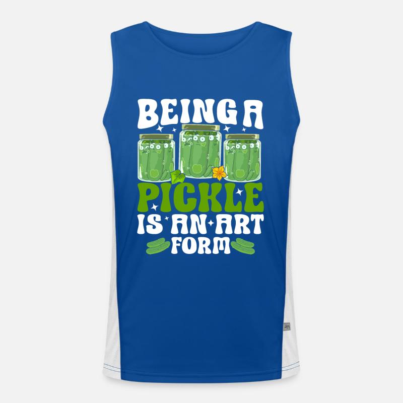 Être un cornichon est une forme d’art - Tshirt concombre Débardeur respirant contrasté Homme 