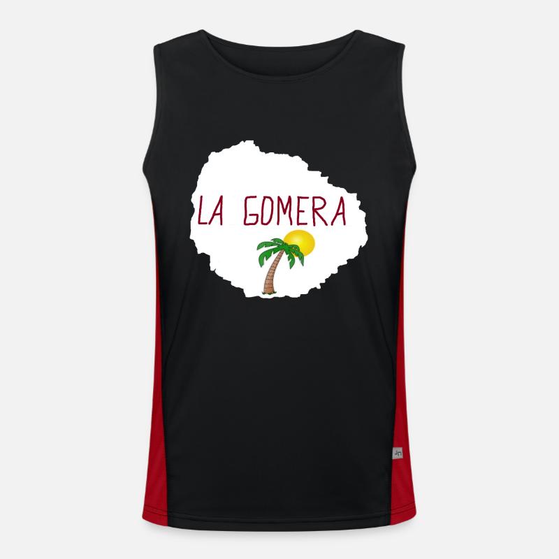 La Gomera, Canary Island Men's Functional Contrast Tank Top 