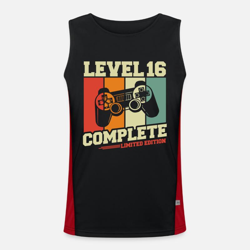16th Birthday 16 Years Gift Level 16 Complete Men's Functional Contrast Tank Top 