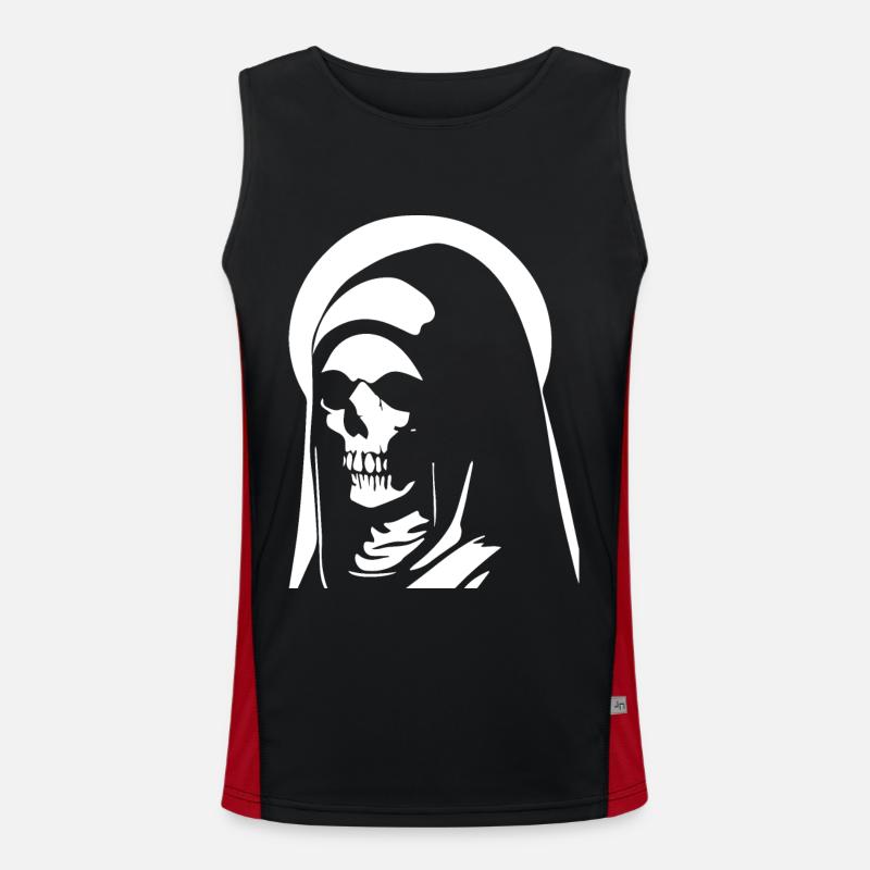 Supernatural Elegance in Horror Nun, Satanic, and Men's Functional Contrast Tank Top 