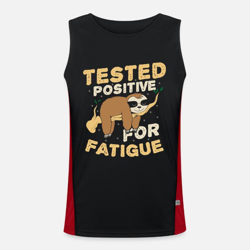 Tested positive for fatigue Men's Functional Contrast Tank Top 