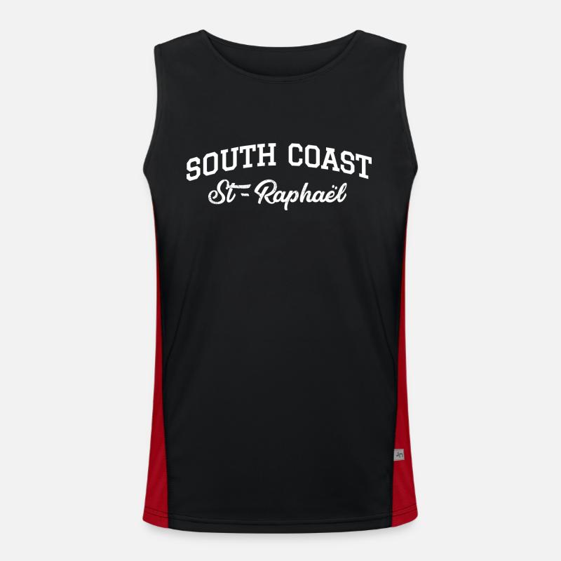 SOUTH COAST St-Raphael - Men's Functional Contrast Tank Top - black/red