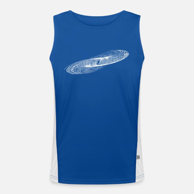 Geometric Circle Ellipses Lines Men's Functional Contrast Tank Top 